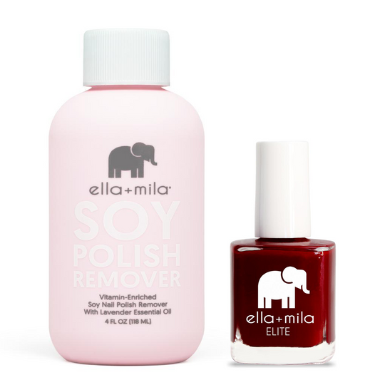ella+mila - Soy Polish Remover & Naughty Not Nice - .45oz