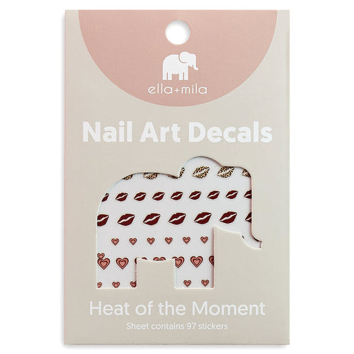 ella+mila -  Nail Art Decal - Heat of the Moment - Lips and Heartbeat