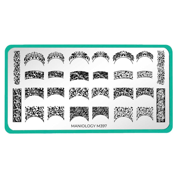 Maniology - Stamping Plate - Antique Swirl French (M397)