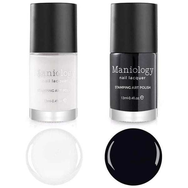 Maniology - Stamping Nail Polish - Black & White Duo