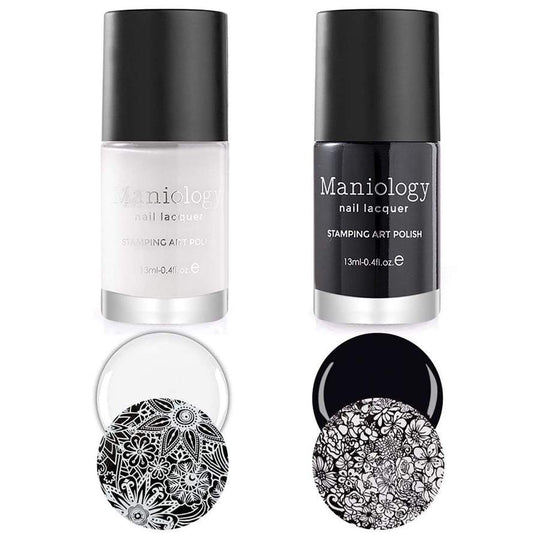 Maniology - Stamping Nail Polish - Black & White Duo