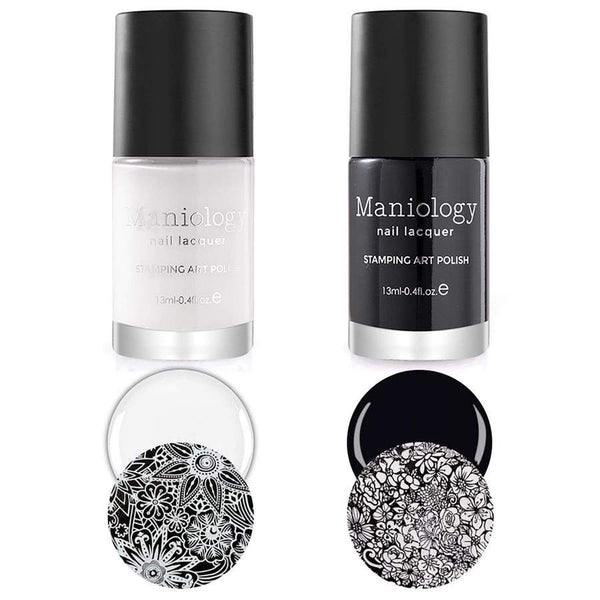 Maniology - Stamping Nail Polish - Black & White Duo
