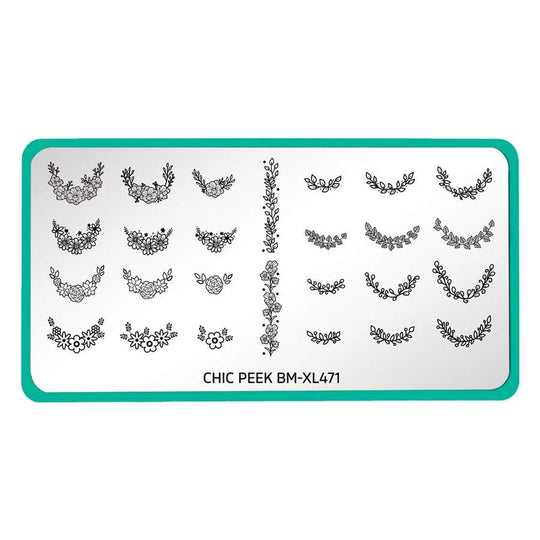 Maniology - Stamping Plate - Chic Peek: Flower Child #XL471