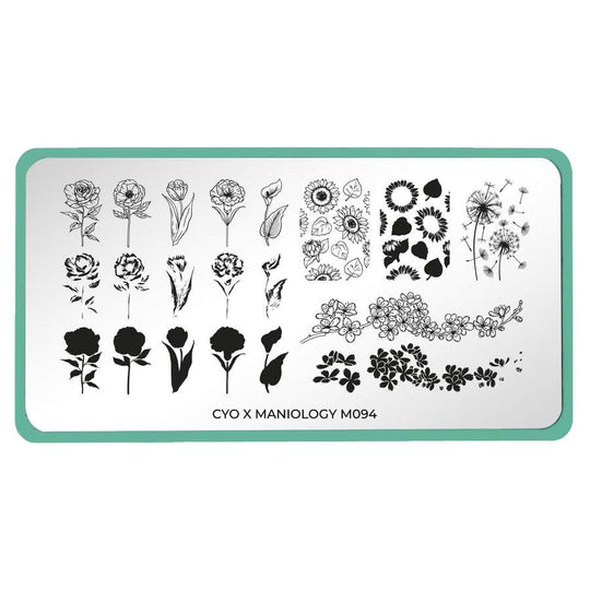 Maniology - Stamping Plate - CYO Design Contest 2019: Layered Flowers #M094
