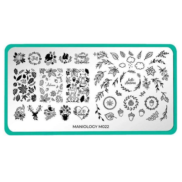 Maniology - Stamping Plate - Fall Occasions: Friendly Forest #M022