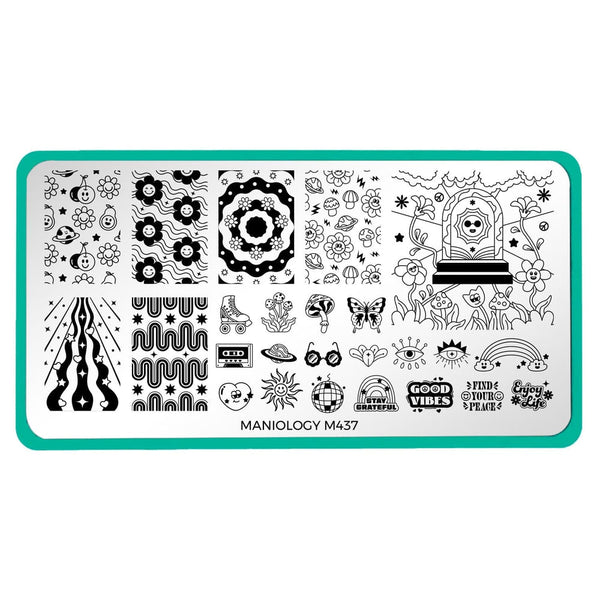 Maniology - Stamping Plate - Feelin Groovy #M437
