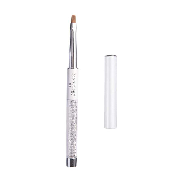 Maniology - Nail Tool - Premium Nail Art Manicure Brush - French Flat Tip Brush #103