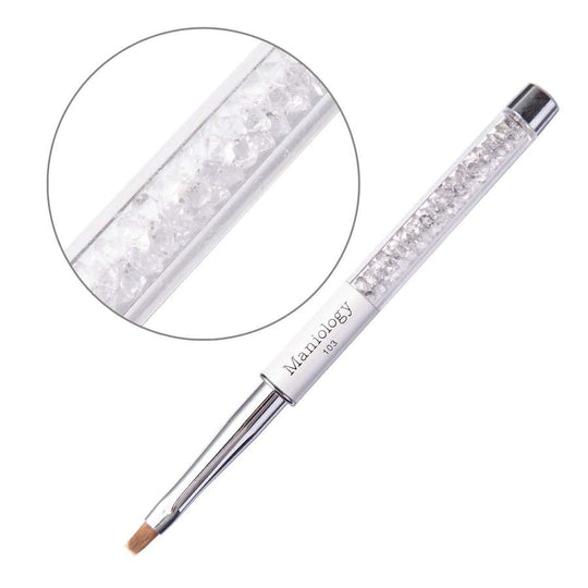 Maniology - Nail Tool - Premium Nail Art Manicure Brush - French Flat Tip Brush #103
