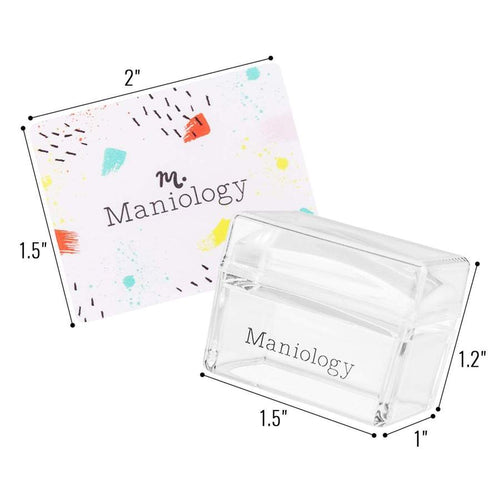 Maniology - Nail Stamping - Ice Cube Clear Rectangular Stamper w/ Scraper Card