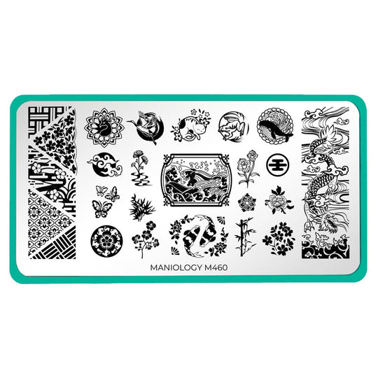 Maniology - Stamping Plate - Japanese Porcelain  #M460