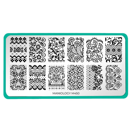 Maniology - Stamping Plate - Lacey Lovers #M453