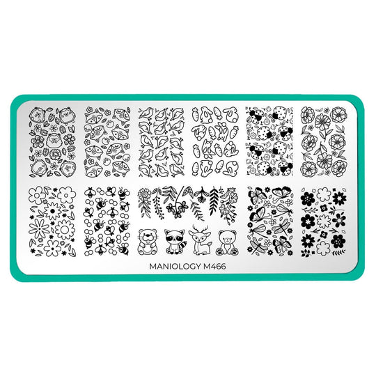 Maniology - Stamping Plate - Meadow Magic #M466