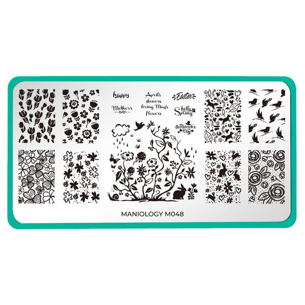 Maniology - Stamping Plate - Spring Occasions: Bunny Hop #M048