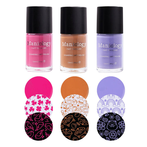 Maniology - Stamping Nail Polish - Sunshower: 3-Piece Cream Stamping Polish Set