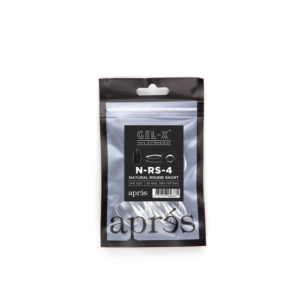 apres - Gel-X Refill Bags - Natural Round Short Size 4 (50 pcs)