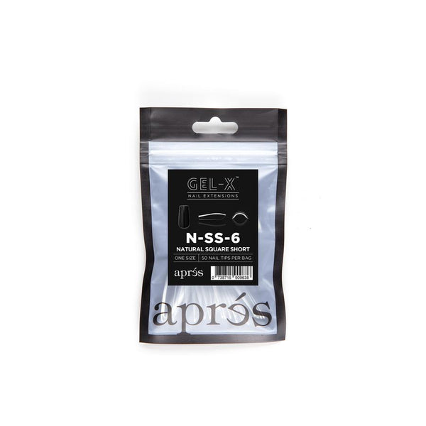apres - Gel-X Refill Bags - Natural Square Short Size 6 (50 pcs)
