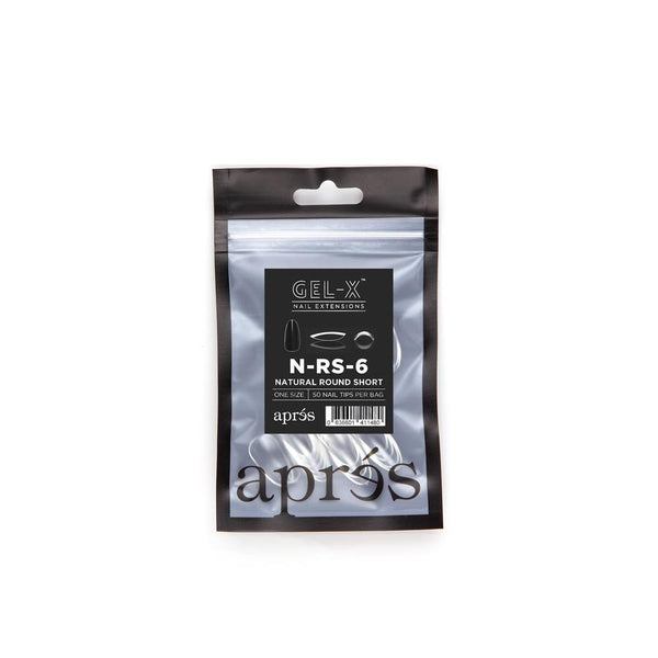 apres - Gel-X Refill Bags - Natural Round Short Size 6 (50 pcs)