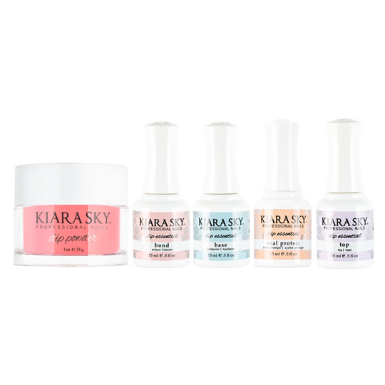 Kiara Sky Dip Powder Combo - Essentials Set & Pink Slippers