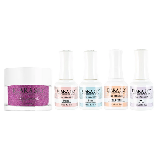 Kiara Sky Dip Powder Combo - Essentials Set & Purple Spark