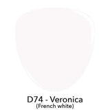 Revel Nail - Dip Powder Veronica French White 2 oz - #D74