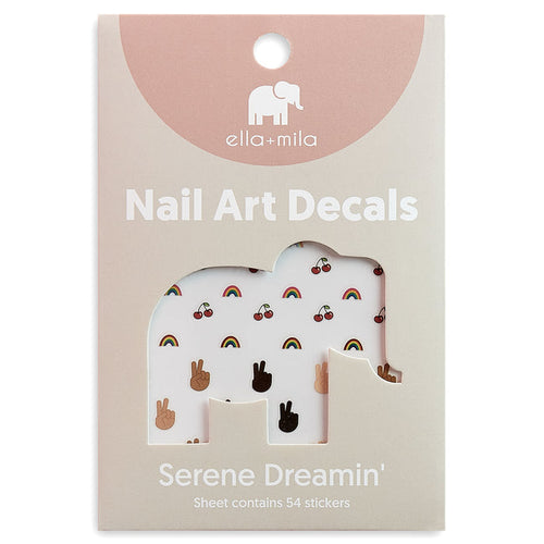 ella+mila -  Nail Art Decal - Serene Dreamin - Cherry + Rainbow + Peace