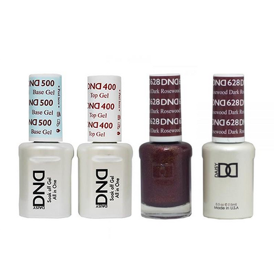 DND - Base, Top, Gel & Lacquer Combo - Dark Rosewood - #628