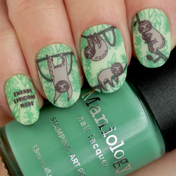 Maniology - Stamping Plate - Sloth Life #M291