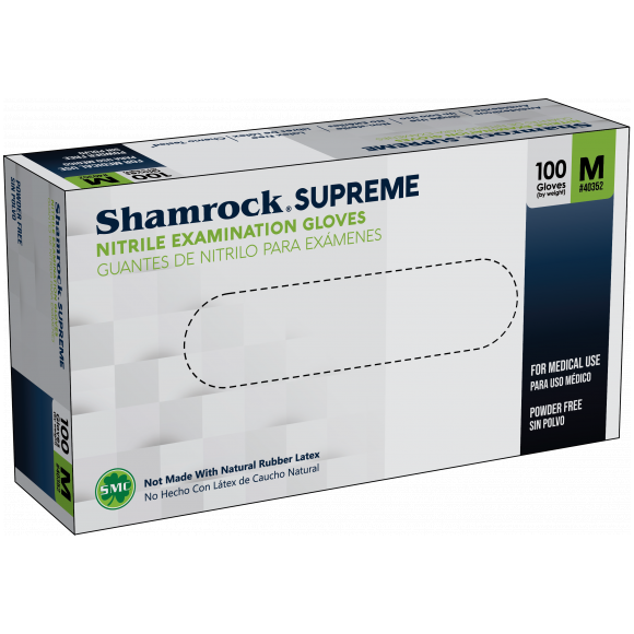 Shamrock - Supreme Purple Blue Nitrile Powder-Free Textured LARGE Exam Gloves 100-Pack