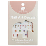 ella+mila -  Nail Art Decal - You Make Me Melt - Ice Cream and Splatter Slime